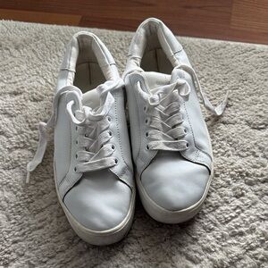 Sam Edelman White Low-Top Leather Sneakers